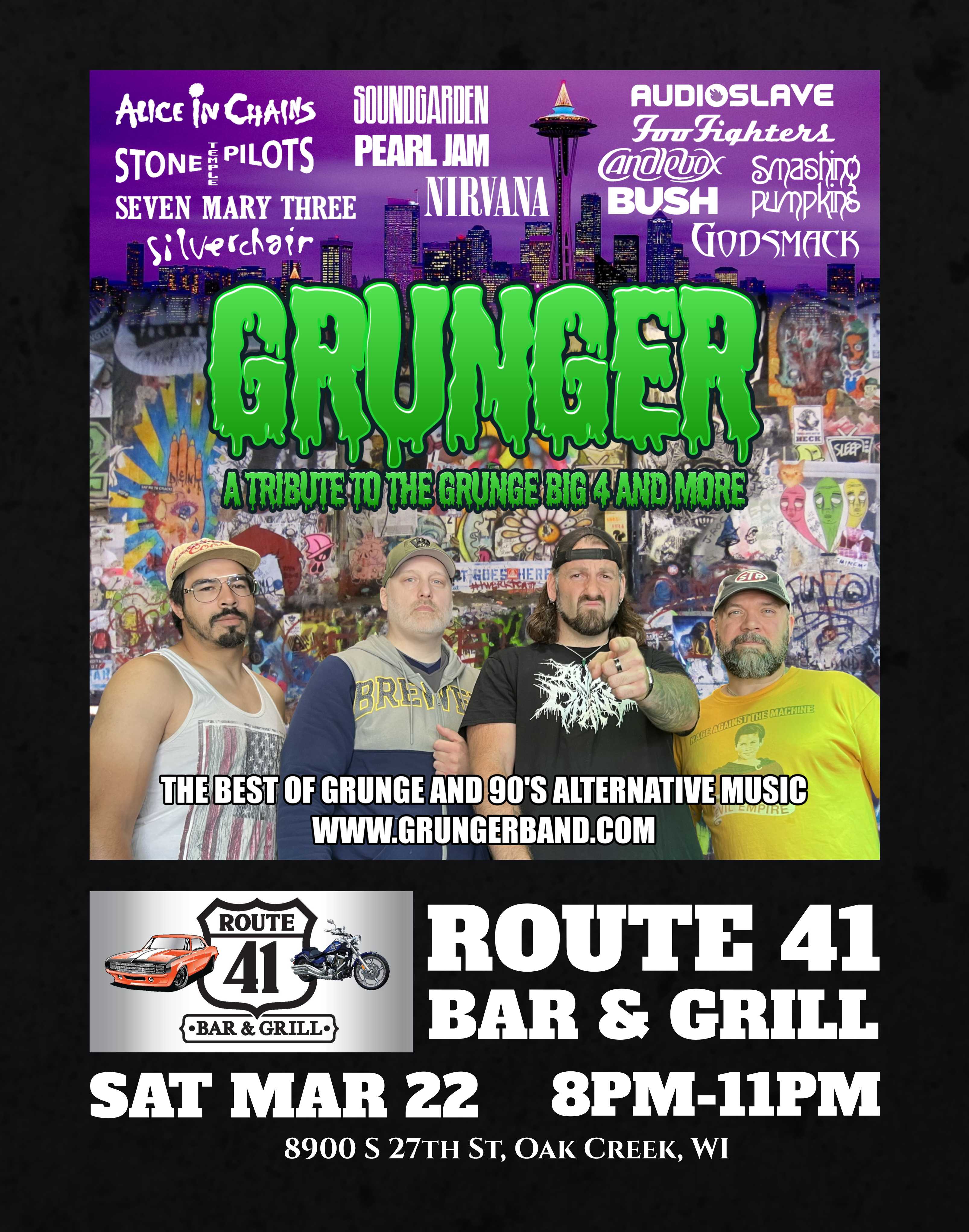 GRUNGER Returns to Route 41! GRUNGER Returns to Route 41!